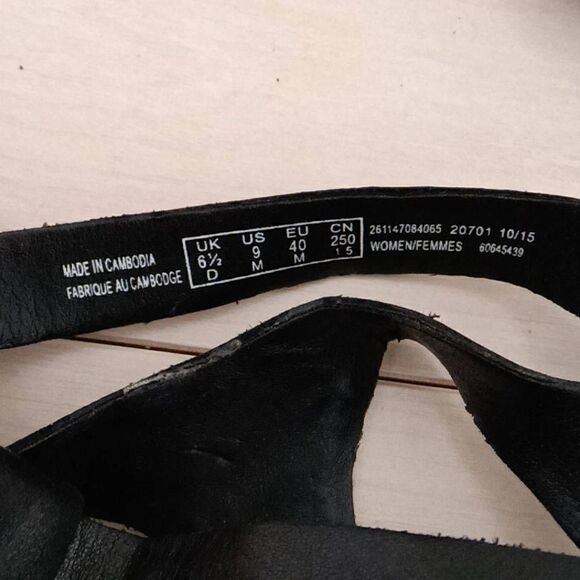 Clarks Artisan Women's Parham Leather Gladiator Sandals Black Size 6.5 D - Picture 4 of 5